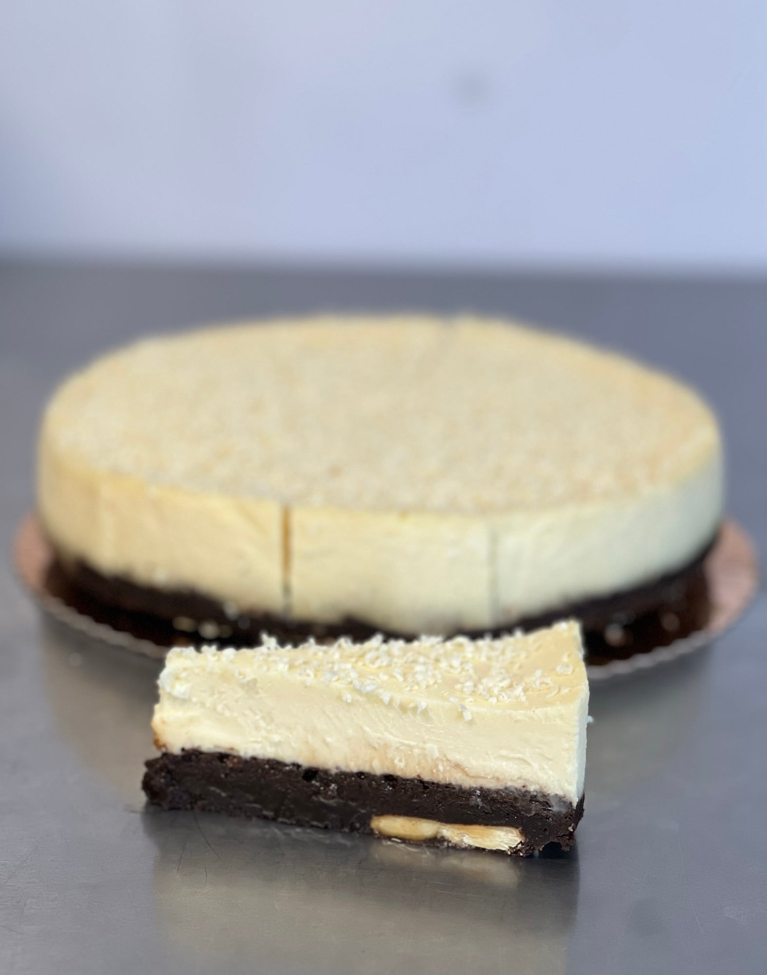 White Choco Brownie Cheesecake
